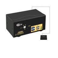 🖥️ cklau 4kx2k@60hz 2 port triple monitor hdmi kvm switch with audio output - hdmi 2.0, hdcp 2.2, hdr10 support logo