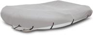 pyle inflatable boat cover - 9.5-10.5ft waterproof armor shield storage - 600d canvas, weather resistant - gray pcvflt14 логотип