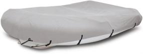 img 1 attached to Pyle Inflatable Boat Cover - 9.5-10.5ft Waterproof Armor Shield Storage - 600D Canvas, Weather Resistant - Gray PCVFLT14
