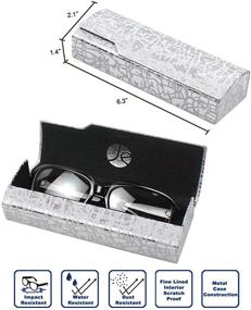 img 1 attached to 👓 Protect Your Eyeglasses with JAVOedge Hard Shell Rectangular Storage Case: 2 Pack, Ideal for Most Glasses Sizes, Includes Microfiber Cloth