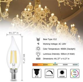 img 3 attached to Sailstar Dimmable Chandelier - Candelabra Equivalent