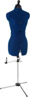 👗 dritz 20405 my double deluxe dressform: tri-pod stand, up to 70” shoulder height, small size, blue sapphire finish logo