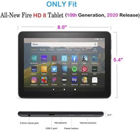 img 3 attached to 🔥 2020 Release: All-New Amazon Fire HD 8 & Fire HD 8 Plus Tablet with Kid-Proof Cover and Stand (Rose)