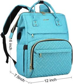 img 2 attached to Stylish LOVEVOOK Laptop Backpack for Women: Perfect for Business, Travel, and Students - Fits 15.6-Inch Laptop with USB Port - Blue