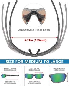 img 3 attached to 🕶️ Qool Times Polarized Fish Sunglasses: Ultimate Performance Eyewear for Men and Women in Volleyball, Running, Driving, Golfing, and Cycling