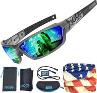 🕶️ qool times polarized fish sunglasses: ultimate performance eyewear for men and women in volleyball, running, driving, golfing, and cycling logo