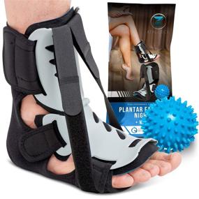 img 4 attached to 👣 Relieve Plantar Fasciitis Pain: Adjustable Night Splint for Foot Drop Support, Arch Pain & Achilles Tendonitis - Suitable for Both Women and Men