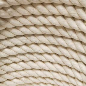 img 3 attached to 🧵 Versatile 1/2 Inch x 100 Feet Natural Twisted Cotton Rope: Ideal for Sports, Crafts, Macrame, Camping, & Weddings