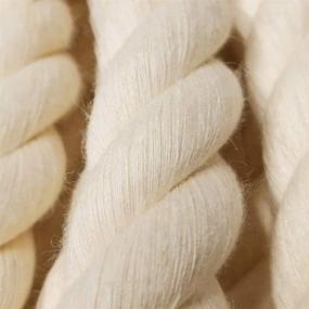 img 2 attached to 🧵 Versatile 1/2 Inch x 100 Feet Natural Twisted Cotton Rope: Ideal for Sports, Crafts, Macrame, Camping, & Weddings