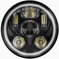 высокопроизводительный фара halo led для мотоцикла harley dyna street bob super wide glide low rider night rod train softail deuce sportster iron 883 - sunpie motorcycle 5-3/4 5.75". логотип