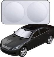 🔆 foldable car windshield sun shade - 210t reflective fabric blocks uv rays sun visor for sedans, suvs, and trucks - keep your vehicle cooler logo