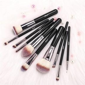 img 3 attached to 💄 Matto Makeup Brushes - 10-Piece Brush Set, Premium Synthetic Cosmetic Brushes for Foundation Blending, Blush, Concealer, Eyeshadow - Cruelty-Free