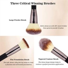 img 4 attached to 💄 Matto Makeup Brushes - 10-Piece Brush Set, Premium Synthetic Cosmetic Brushes for Foundation Blending, Blush, Concealer, Eyeshadow - Cruelty-Free