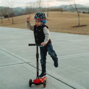 img 1 attached to 🛴 Kids 3 Wheel Scooter for Ages 3-5: LED Light Up Wheels, Adjustable Height, Lean to Steer, Extra Wide Deck, Rear Brake - Ideal for Boys and Girls