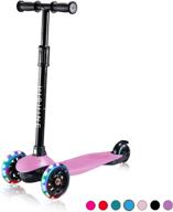 🛴 kids 3 wheel scooter for ages 3-5: led light up wheels, adjustable height, lean to steer, extra wide deck, rear brake - ideal for boys and girls логотип