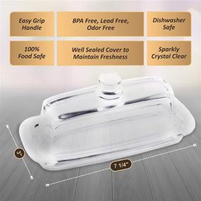 img 2 attached to 🍽️ Bezrat Glass Butter Dish Lid - Tabletop & Serveware Food Service Equipment & Supplies