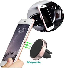 img 3 attached to 📱 Phone Ring Holder: 360° Rotation Metal Phone Grip for Magnetic Car Mount - Compatible with iPhone, Samsung, LG & More (2 Pack)