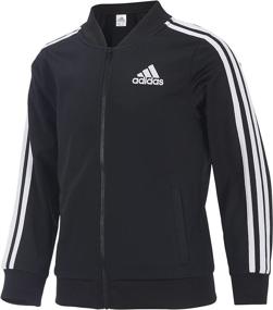 img 2 attached to 👧 Adidas Girls Tricot Bomber Jacket - Optimized Girls' Apparel