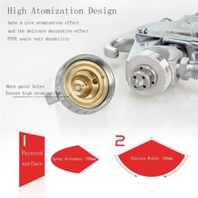 img 3 attached to 🖌️ Ouya R71P Пневматический распылитель с подачей краски - размер форсунки финиша 1.3 мм