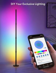 img 2 attached to Smart RGB Corner Floor Lamp with App Control, Timer, Music Sync, Full Spectrum Color Changing for Living Room, Bedroom, Game, Party, Reading