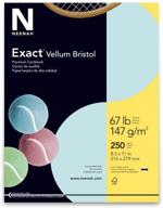 neenah exact vellum bristol cardstock 8.5x11 67lb blue: 250 sheets - premium quality & versatility at an unbeatable price (81328) logo