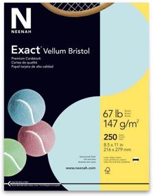 img 2 attached to Neenah Exact Vellum Bristol Cardstock 8.5x11 67lb Blue: 250 Sheets - Premium Quality & Versatility at an Unbeatable Price (81328)
