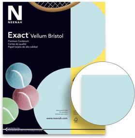 img 1 attached to Neenah Exact Vellum Bristol Cardstock 8.5x11 67lb Blue: 250 Sheets - Premium Quality & Versatility at an Unbeatable Price (81328)