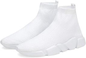 img 4 attached to 👟 Stylish Hetios Girls Sneakers: High-Heeled Socks Shoes for Active Boys and Girls