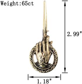 img 1 attached to 👑 Exquisite Handcrafted Men's Game of Thrones Hand King Brooch: A Regal Accessory
