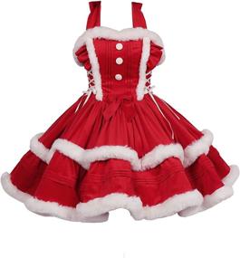 img 4 attached to YANHUIG Christmas Dresses Fashion Suit Red