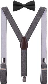 img 3 attached to 💼 ORSKY Men Boy's Bow Tie and Suspenders Set: Adjustable Y Back for a Stylish Look