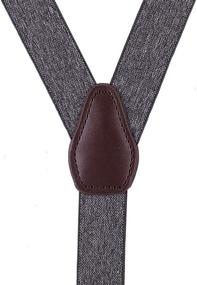 img 2 attached to 💼 Набор галстука-бабочки и подтяжек ORSKY для мужчин и мальчиков: регулируемая задняя часть Y для стильного внешнего вида