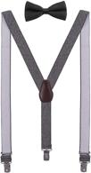 💼 orsky men boy's bow tie and suspenders set: adjustable y back for a stylish look logo