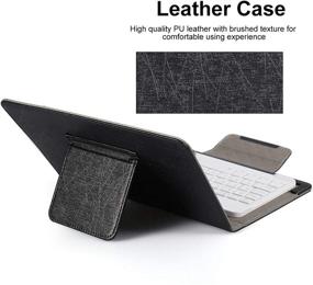 img 1 attached to 📱 Bewinner 10 Inch Universal PU Leather Keyboard Stand Case Cover for 9.7-10.1inch Android, Pad, and Windows Tablets