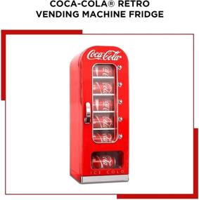 img 2 attached to 🥤 Coca-Cola Retro Vending Machine Style Mini Fridge - 10 Can Thermoelectric Cooling System, 12V DC/110V AC - Ideal for Home, Dorm, Office, Travel, Games Room - Enhance Your Refreshment Experience with Tall Window Display