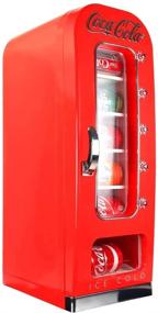 img 3 attached to 🥤 Coca-Cola Retro Vending Machine Style Mini Fridge - 10 Can Thermoelectric Cooling System, 12V DC/110V AC - Ideal for Home, Dorm, Office, Travel, Games Room - Enhance Your Refreshment Experience with Tall Window Display