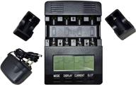 🔋 opus bt-c2000 charger set - ac 100-240v battery charger tester analyzer for nimh nicd aa aaa c d cells, with wall adapter 12v input - portable option logo