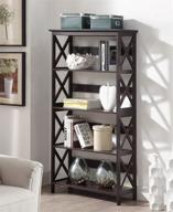 📚 oxford espresso 5 tier bookcase by convenience concepts logo