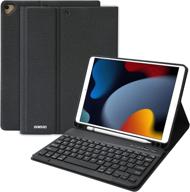 🔌 ipad 9th gen keyboard case with pencil holder | 10.2 8th gen ipad case with keyboard | ipad 10.2 7th gen keyboard case | air 3rd gen 10.5 keyboard case | pro 10.5 case with bluetooth keyboard | ipad 2021 9th, 8th, and 7th gen keyboard case (black) логотип