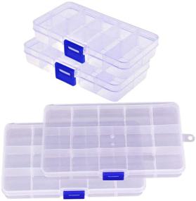 img 4 attached to Plastic Organizer 10 Grids Dividers Containers