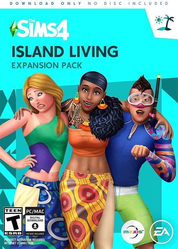 sims 4 island living pc 로고
