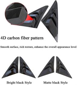 img 1 attached to Rifoda Window Louvers Air Vent Scoop Shades Cover Blinds for 10th 🚘 Gen Honda Civic Hatchback 2016-2020, Civic Type R Style - Carbon Fiber ABS Material