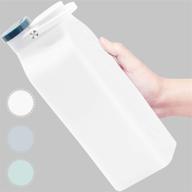 🥤 20 oz silicone collapsible water bottles for travel - bpa free, reusable & leak proof valve - foldable milk carton shaped hiking waterbottles - sport water bottles логотип