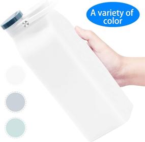 img 3 attached to 🥤 20 oz Silicone Collapsible Water Bottles for Travel - BPA Free, Reusable & Leak Proof Valve - Foldable Milk Carton Shaped Hiking Waterbottles - Sport Water Bottles