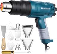 🔥 powerful 1500w heat gun kit with dual-temperature control and 5 nozzles – fast heating for diy shrink pvc tubing, wrapping, crafts, and stripping paint (2 gears temp setting) logo