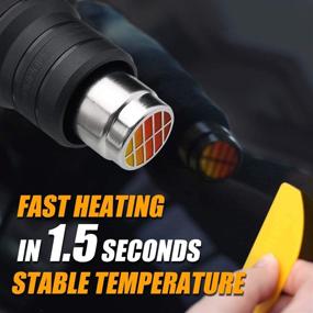 img 2 attached to 🔥 Powerful 1500W Heat Gun Kit with Dual-Temperature Control and 5 Nozzles – Fast Heating for DIY Shrink PVC Tubing, Wrapping, Crafts, and Stripping Paint (2 Gears Temp Setting)