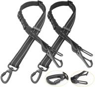 🐶 bwogue 2 pack 3-in-1 dog seat belt car harness - adjustable, elastic, durable nylon - pet cat dog safety belts for daily use and travel - vehicle seatbelt harness logo