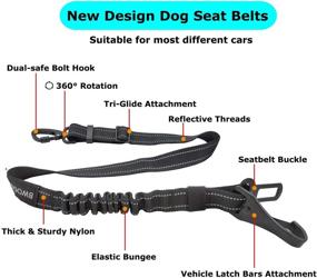 img 3 attached to 🐶 BWOGUE 2 Pack 3-in-1 Dog Seat Belt Car Harness - Adjustable, Elastic, Durable Nylon - Pet Cat Dog Safety Belts for Daily Use and Travel - Vehicle Seatbelt Harness