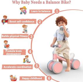 img 1 attached to 🚲 BOBIKE Baby Balance Bike Toys for 1 Year Old Girl Gifts | 10-24 Months Kids Toy | Toddler Best First Birthday Gift | Baby Walker No Pedal | Infant 4 Wheels Bicycle | Pink