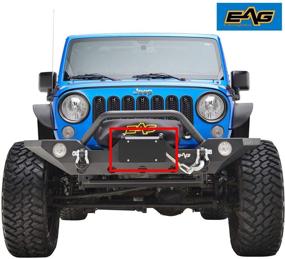 img 1 attached to 🚗 Enhance your Vehicle's Aesthetic Appeal with EAG Universal Stainless Steel License Plate Mount for Aluminum Hawse Fairlead